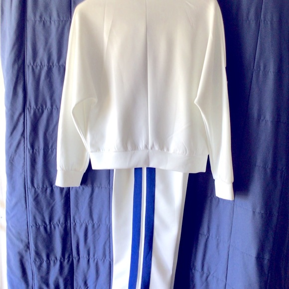 White and Blue Women's Pantsuit - Picture 2 of 8